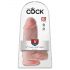 King Cock 9 Chubby - Zuignap dildo - natuur (23cm)