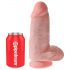 King Cock 9 Chubby - Zuignap dildo - natuur (23cm)