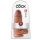 King Cock 9 Chubby - zuignap dildo (23cm) - donker naturel