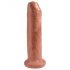 King Cock 7 - levensechte dildo (18cm) - donkere tint