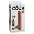 King Cock 10 - Levensgetrouwe spuitdildo (25cm) - Huidkleurig