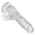 King Cock Clear 6 - Plakvoet dildo met ballen (15cm)