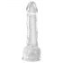 King Cock Clear 7 - Zuignap dildo met ballen (18cm)