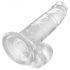 King Cock Clear 7 - Zuignap dildo met ballen (18cm)