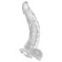 King Cock Clear 19cm - Zuignap, met ballen