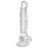 King Cock Clear 8 - zuignap dildo met ballen (20cm)