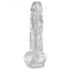 King Cock Clear 8 - zuignap dildo met ballen (20cm)