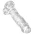 King Cock Clear 8 - zuignap dildo met ballen (20cm)