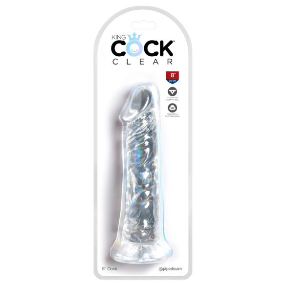 King Cock Clear 8 - Grote Dildo met Zuignap (20cm)