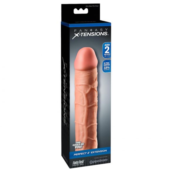 X-TENSION Perfect 2 - realistische penismantel (20,3cm) - naturel