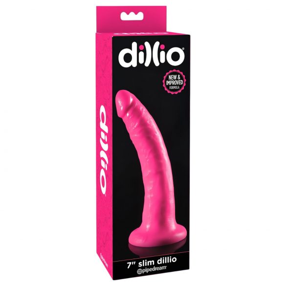 Dillio 7 - realistisch dildo met zuignap (18 cm) - roze