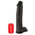 King Cock 15 - zwarte dildo met zuignap en ballen (38 cm)