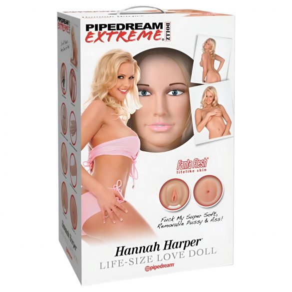 Pipedream Hannah Harper - levensechte pop met 3D-gezicht