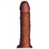 King Cock Plus 7,5 - Bruine trilvibrator met balletjes