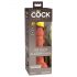 King Cock Elite 6 - Zuignap, levensechte dildo (15cm) - donker