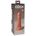 King Cock Elite 6 - Zuignap, levensechte dildo (15cm) - donker