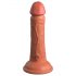 King Cock Elite 6 - Zuignap, levensechte dildo (15cm) - donker