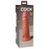 King Cock Elite 8 - zuignap dildo (20cm) - donker natuur