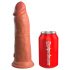 King Cock Elite 8 - zuignap dildo (20cm) - donker natuur