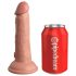 King Cock Elite 6 - Realistische Vibrator met Zuignap (15cm) - Naturel