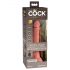 King Cock Elite 7 - zuignap, draadloze vibrator 18cm - natuurlijk