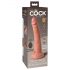 King Cock Elite 7 - zuignap, draadloze vibrator 18cm - natuurlijk