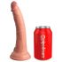 King Cock Elite 7 - zuignap, draadloze vibrator 18cm - natuurlijk