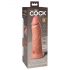 King Cock Elite 8 - Realistische Vibrator 20cm met Zuignap, Naturel