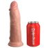 King Cock Elite 8 - Realistische Vibrator 20cm met Zuignap, Naturel