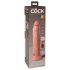 King Cock Elite 9 - zuignap vibrator 23cm - natuur