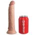 King Cock Elite 9 - zuignap vibrator 23cm - natuur