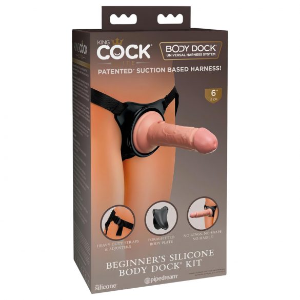 King Cock Elite Beginners - strap-on dildo (natuurlijk)