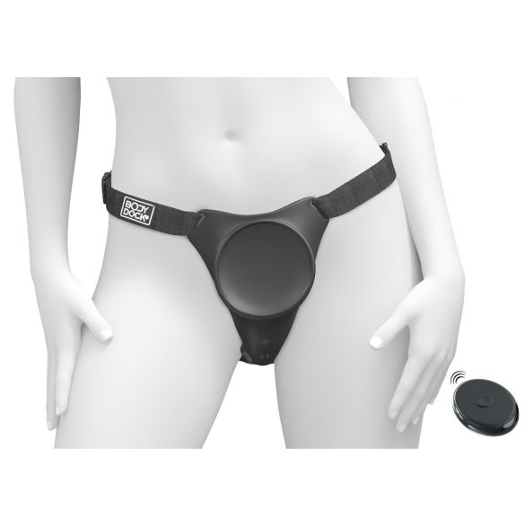 Body Dock G-punt Pro - draadloze strap-on (zwart)