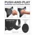 Body Dock G-punt Pro - draadloze strap-on (zwart)