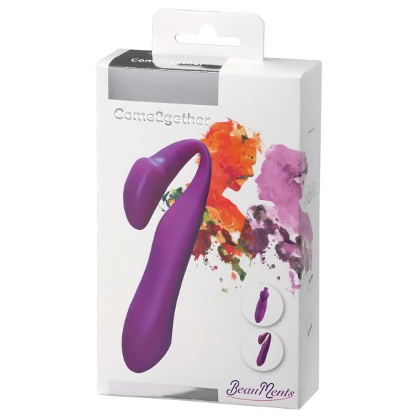 BeauMents Samen - oplaadbare, waterdichte paren vibrator (paars)