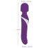 Javida Wand & Pearl - 2in1 massager vibrator (paars)