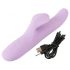 SMILE Thrusting - Roterende & stuwende vibrator met clitorisstimulator (paars)