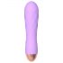 Cuties Mini - oplaadbare, waterdichte geribbelde vibrator (paars)