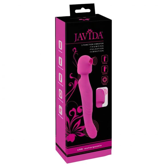 Javida Wand - 3-functie massagestaf (paars)