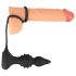 Rebel 2in1 - oplaadbare anaal vibrator & penisring (zwart)