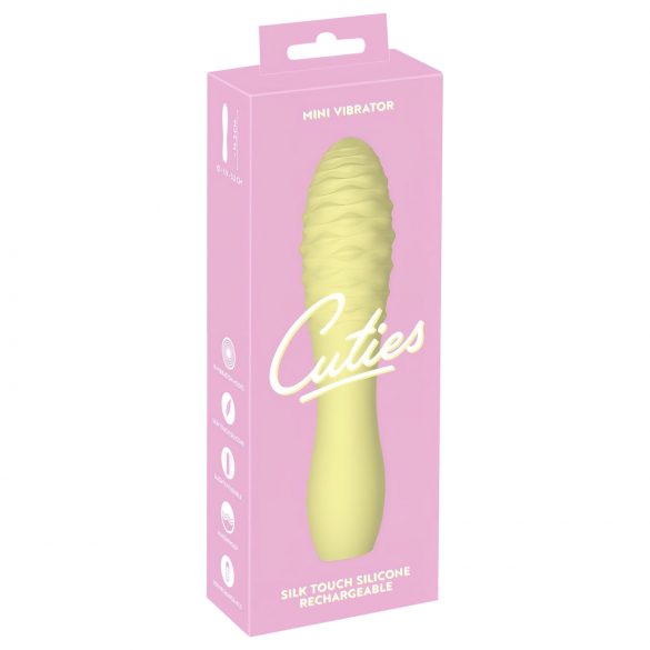 Cuties Mini 3 - oplaadbare, waterdichte knuppel vibrator (geel)