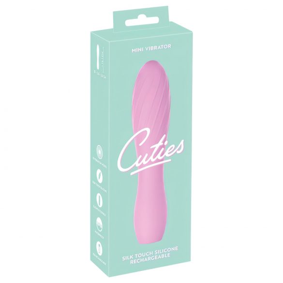 Cuties Mini 3 - oplaadbare, waterdichte ribbel vibrator (roze)