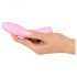 Cuties Mini 3 - oplaadbare, waterdichte ribbel vibrator (roze)