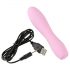 Cuties Mini 3 - oplaadbare, waterdichte ribbel vibrator (roze)