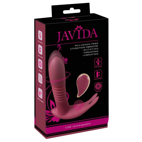 Javida RC - draadloze 3-functie clitoris vibratie (rood)