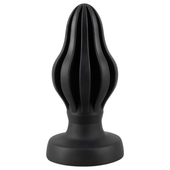 ANOS - Zachte ribbel anale dildo - 5 cm (zwart)