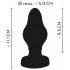 ANOS - Zachte ribbel anale dildo - 5 cm (zwart)