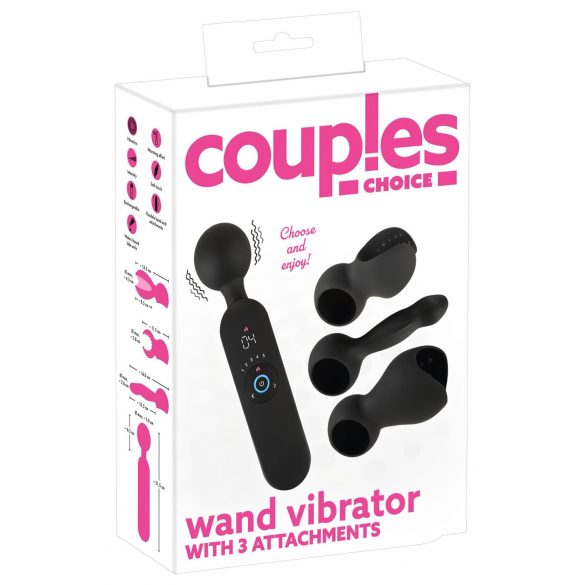 Couples Choice - Oplaadbare Verwarmde Massage Vibrator (Zwart)