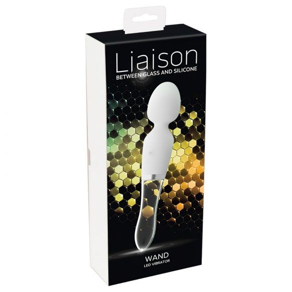 Liaison Wand - Siliconen-Glas LED Vibrator (Transparant)