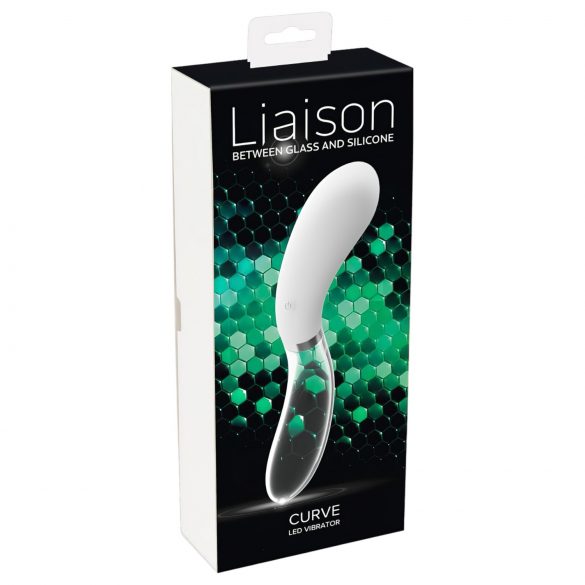 Liaison Curve - Oplaadbare LED Vibrator (Transparant Wit)